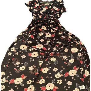 Candies Maxi Romper | Black/Floral | Size: S